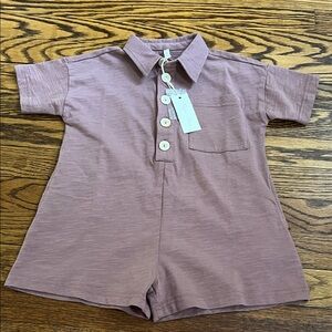 Rylee and Cru Short Sleeve Button-Up Romper